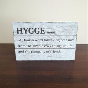 Hygge Danish Cozy Sign Definition Art Display